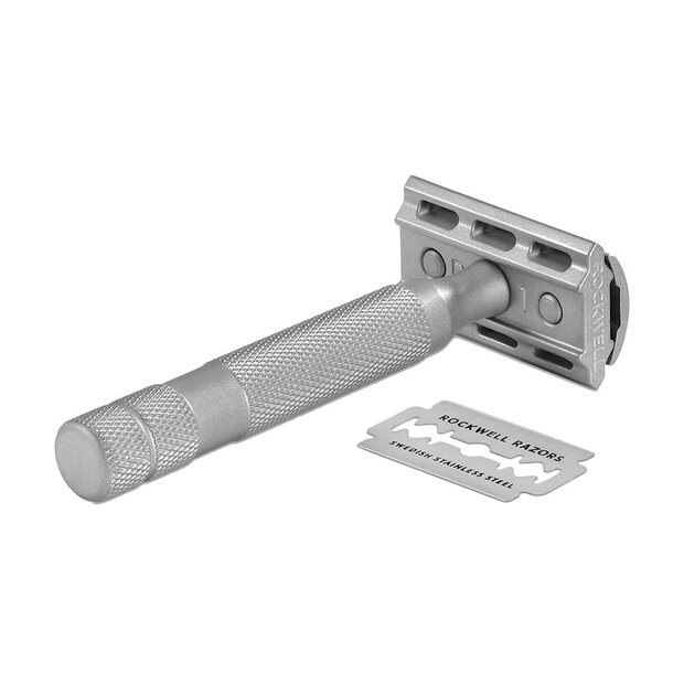 Rockwell 6S Classic Safety Razor Matte Stainless Steel 