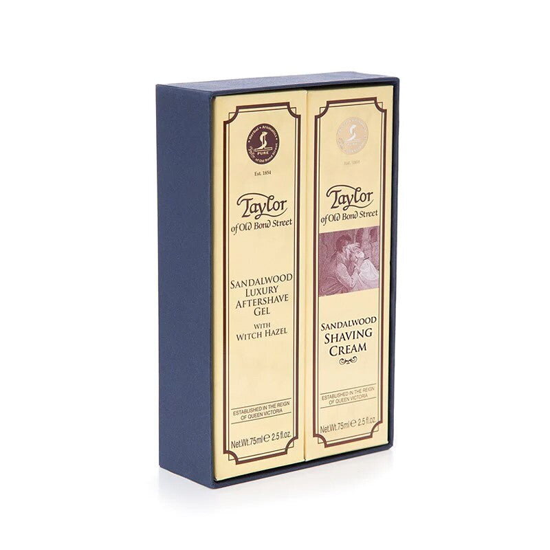 Taylor of Old Bond Street Sandalwood Shaving Cream & Aftershave Gel Gift Box 