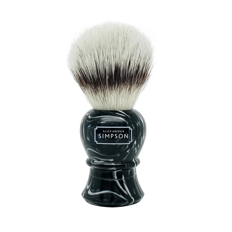 Simpson shaving brush Synthetic Islington Faux Ebony Marble L 