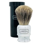 Дорожный помазок для бритья Simpson Highbury Faux Grey Italian Marble S: primary picture