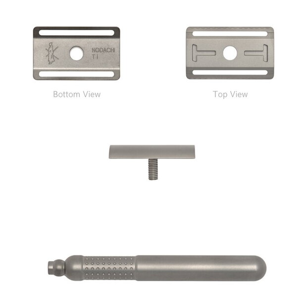 Masamune Nodachi Razor - Titanium, Matte, Closed Comb