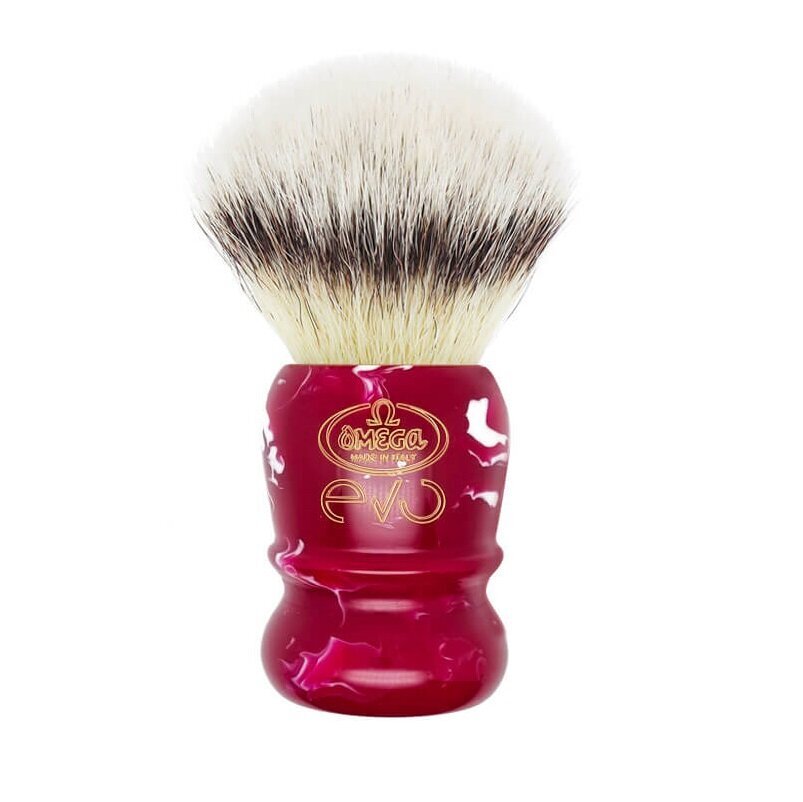 Omega shaving brush EVO 2.0 synthetic Cardinal Red 