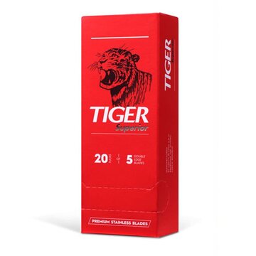 100 double edge razor blades stainless steel Tiger Superior