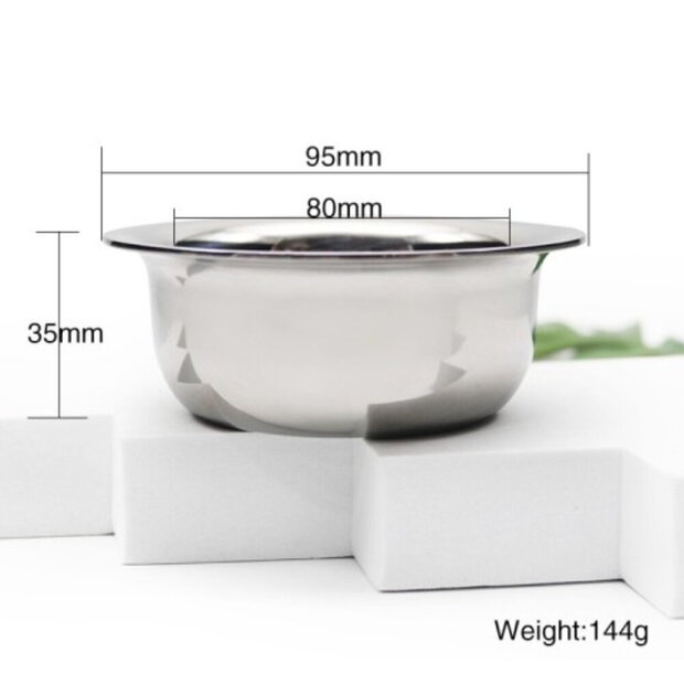 Epsilon Premium Stainless Steel Shaving Bowl