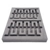 Merkur Schaumstoffeinlage für 16 Rasierer, Abmessung 365 x 260 x 33 mm