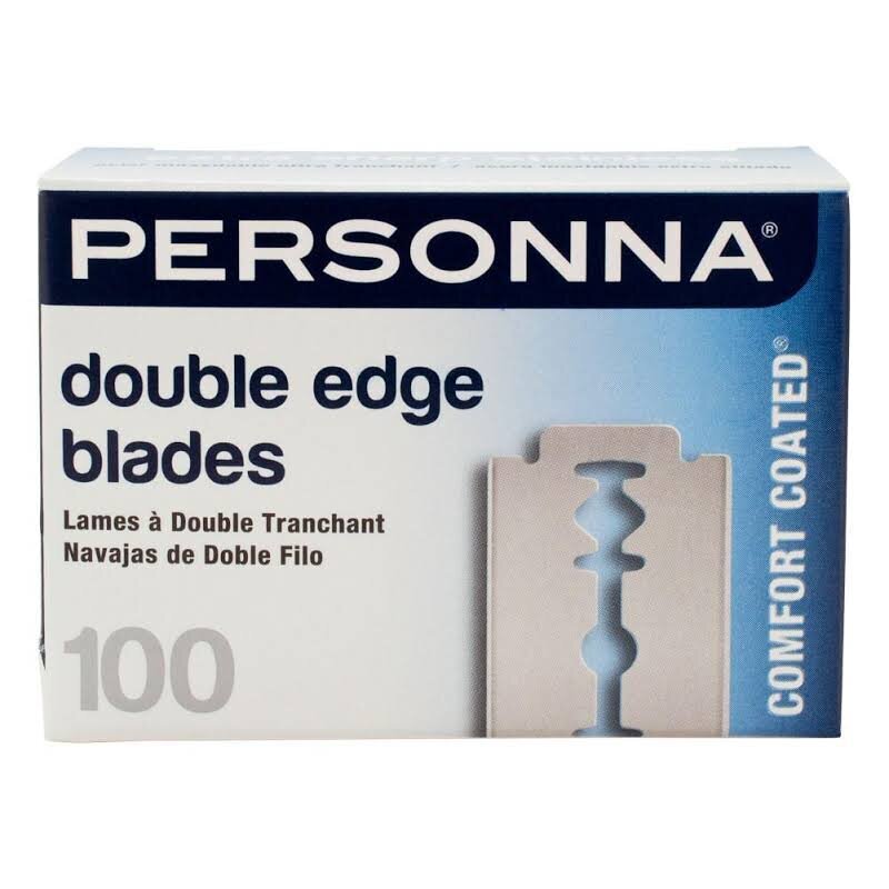 100 Razor Blades Personna Lab Blue Comfort Coated 