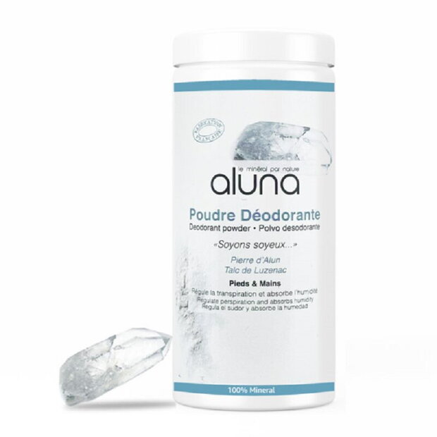 Aluna Alum e Talc Powder for Feet and Hands 100gr 