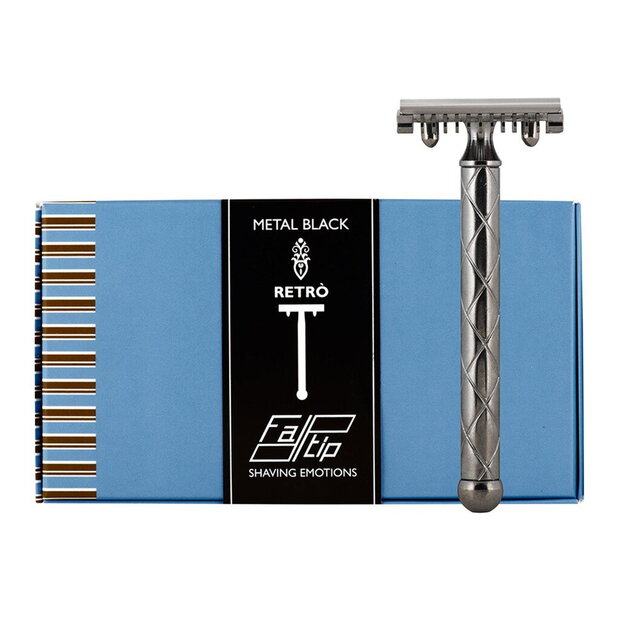 Fatip Double Edge Safety Razor Retro M/L Cromato Nero