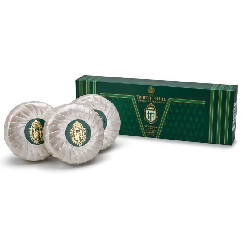 Truefitt & Hill West Indian Limes Pack 3 Bath soaps 150g 