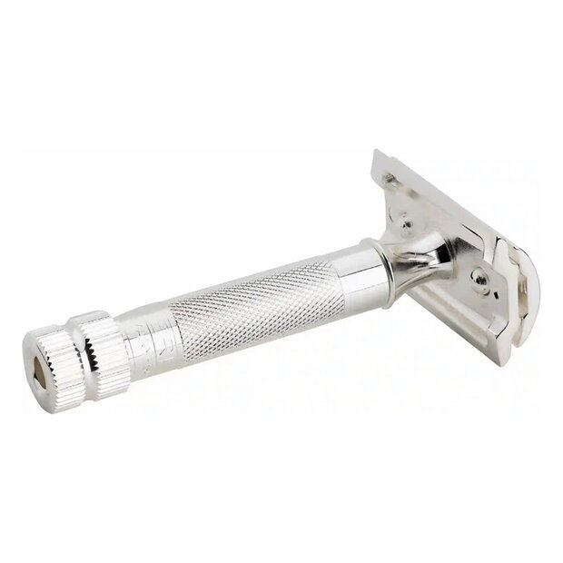 Merkur SAFETY RAZOR 34S, silver−plated (10μm), in plastic box with 10 blades