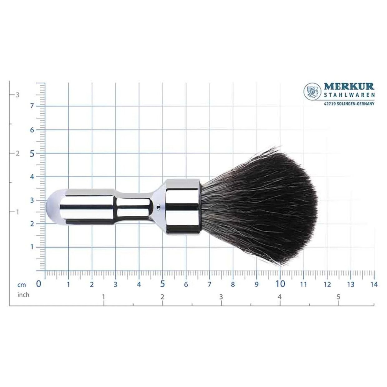 Merkur shaving brush synthetic Black Futur polished chrome 
