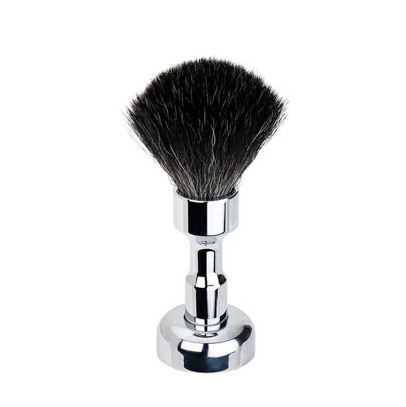 Merkur shaving brush synthetic Black Futur polished chrome 