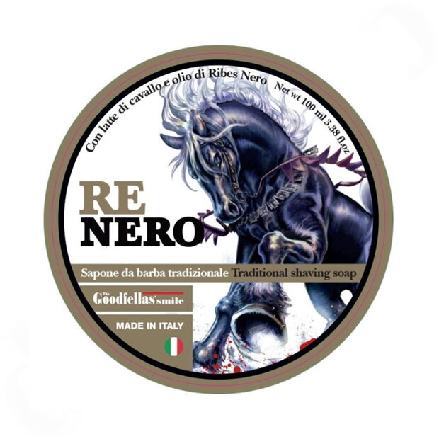 Tgs Traditional Shaving Soap 100Ml. Re Nero. With Mare's milk and currant oil 