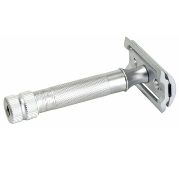 Merkur DE Razor 34C, Straight Comb, Short Handle, Matt Chrome