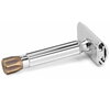 Merkur safety razor Progress DE Razor 500C, Adjustable Blade Gap, Short Handle, Metal Knob Antique Brass