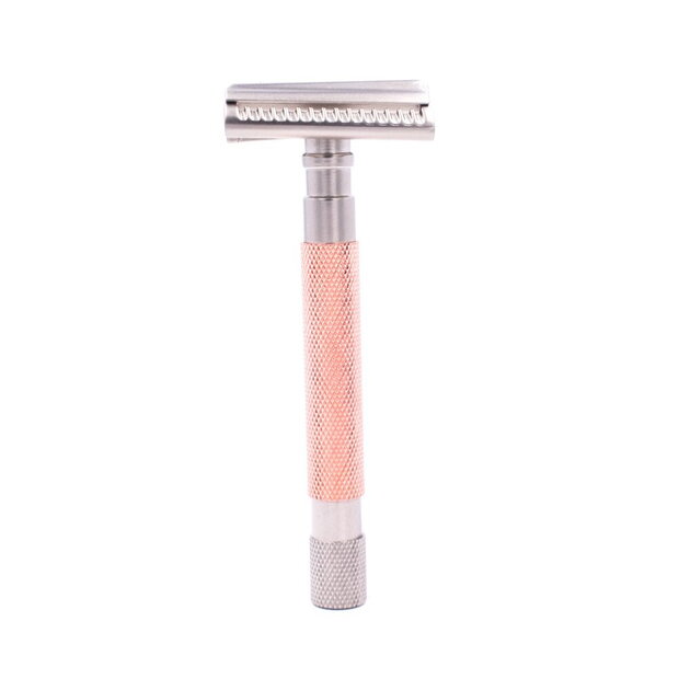 Parker Semi Slant Safety Razor Satin Rose Gold Finish