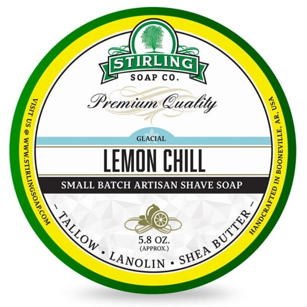 Stirling Soap Company shaving cream glacial lemon chill 170ml 