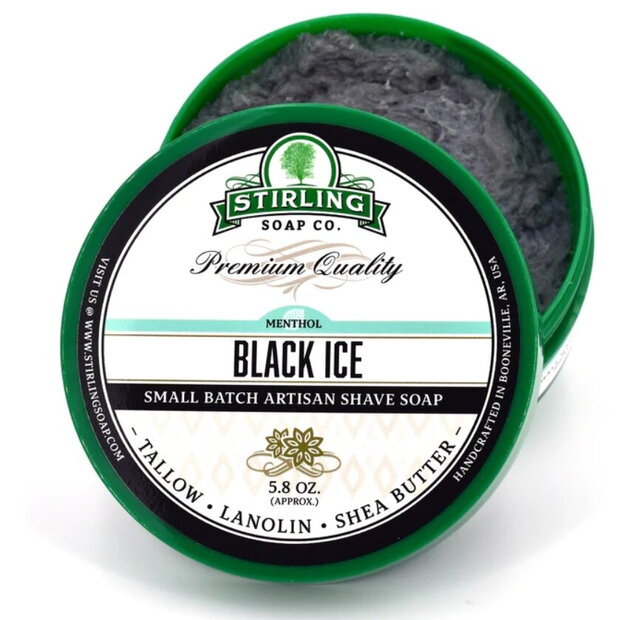 Stirling Soap Company shaving cream Black Ice 170ml 