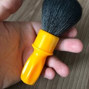 Razorock 400 Plissoft synthetic shaving brush orange. 24mm knot