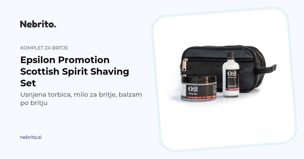 Набор для бритья Epsilon Scottish Spirit Shaving set Кожаный футляр ...