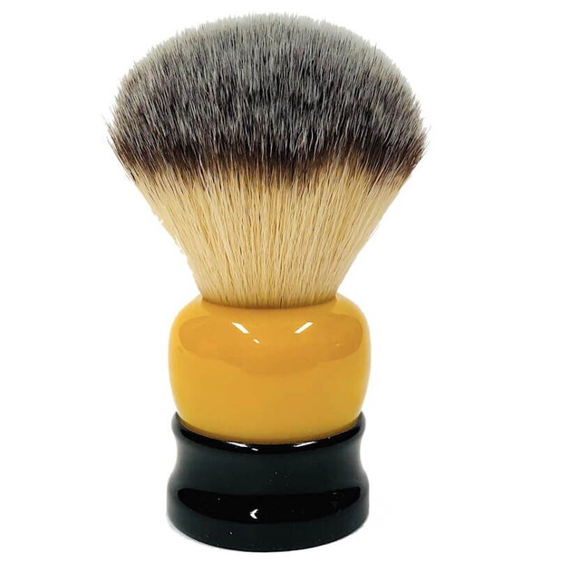 Fine stout shaving brush black and yellow 24mm