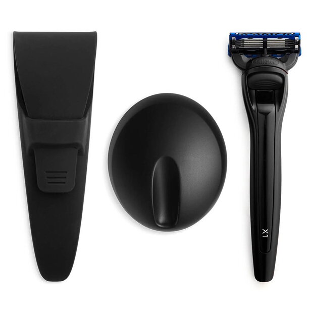 Bolin Webb X1 Nero Black Razor, Stand and Case Set
