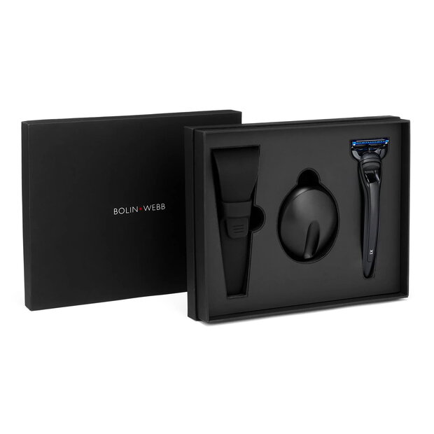 Bolin Webb X1 Nero Black Razor, Stand and Case Set