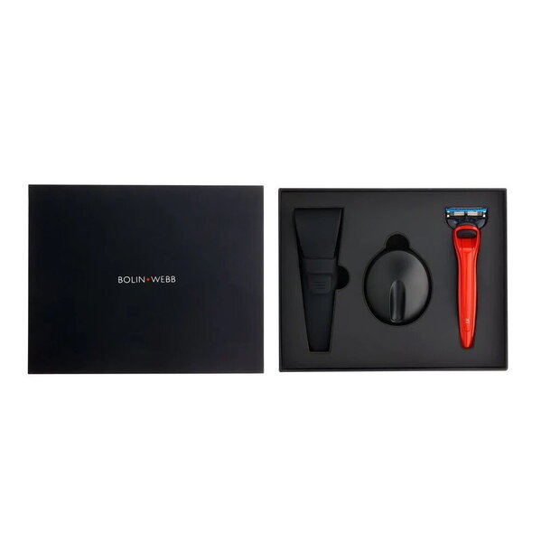 Bolin Webb X1 Cooper Red Razor, Stand and Case Set