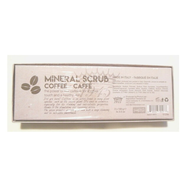 Saponificio Varesino Coffee Vegetable Scrub Soap 3x100g