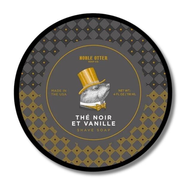 Noble Otter shaving soap Thé Noir et Vanille 118ml 